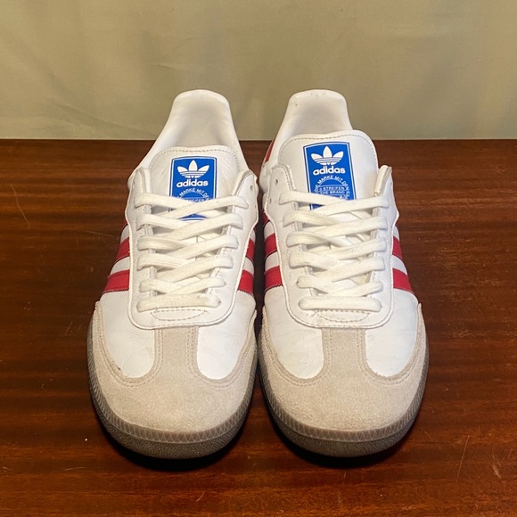 Adidas Samba OG Originals IG1025 White Better Scarlet Red Soccer shoes size 10.5 - Picture 4 of 10